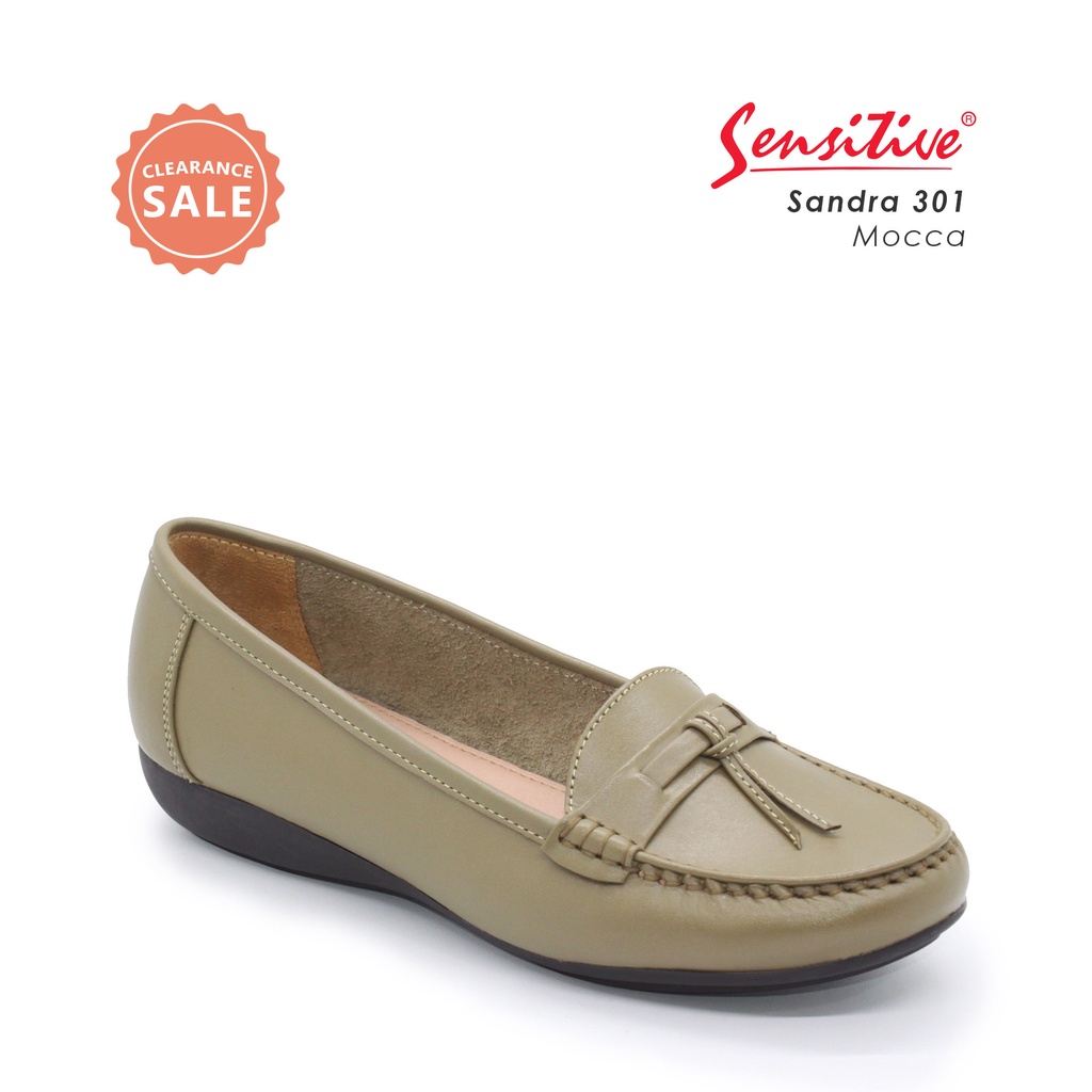 SENSITIVE Flat Shoes Kulit Wanita  Sandra 301 Moka