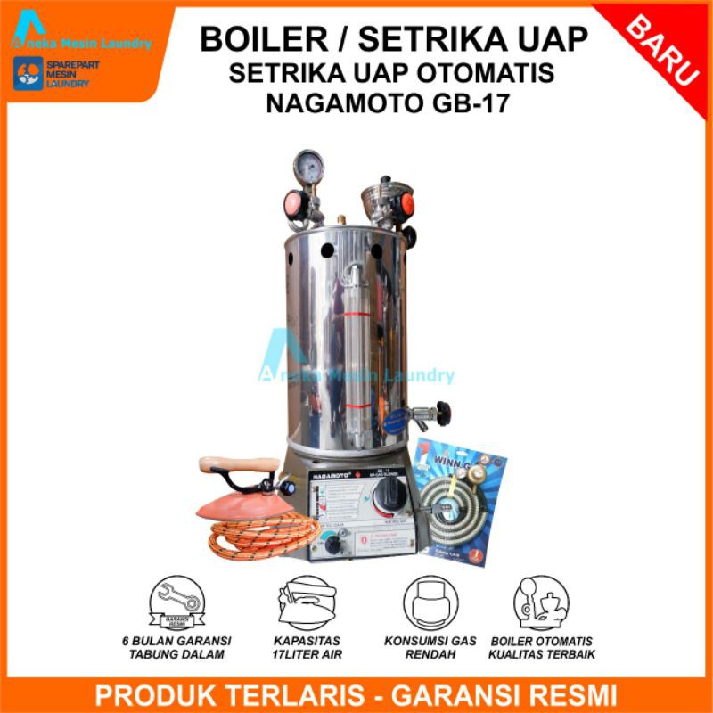 Setrika Uap Merk Nagamoto Kapasitas 15 Liter