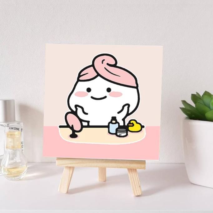 

TERBARUU!! Paint by number pentol stay at home canvas 20x20 cm painting kit COD