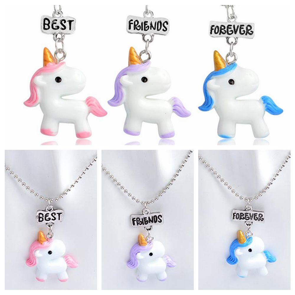 R-flower 3PCs/Set Bff Kalung Hadiah Fashion Best Friend Forever Bead Chain