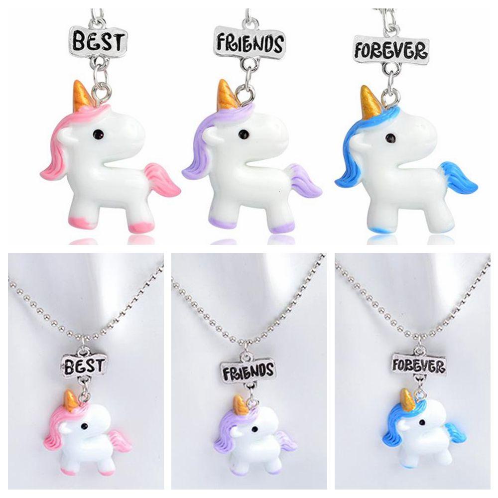 3pcs / Set Kalung Rantai Manik-Manik Tulisan Best Friend Forever Untuk Hadiah