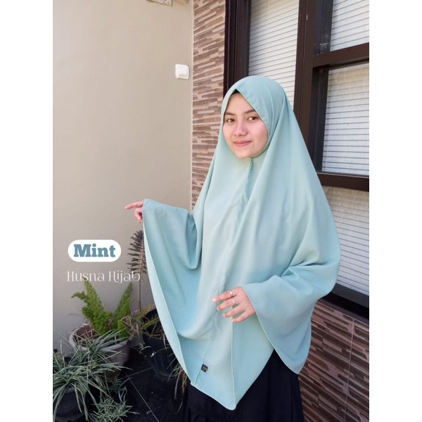 [HUSNA HIJAB] Khimar Jumbo Non Ped / Jilbab Jumbo Non Ped / Kerudung Jumbo