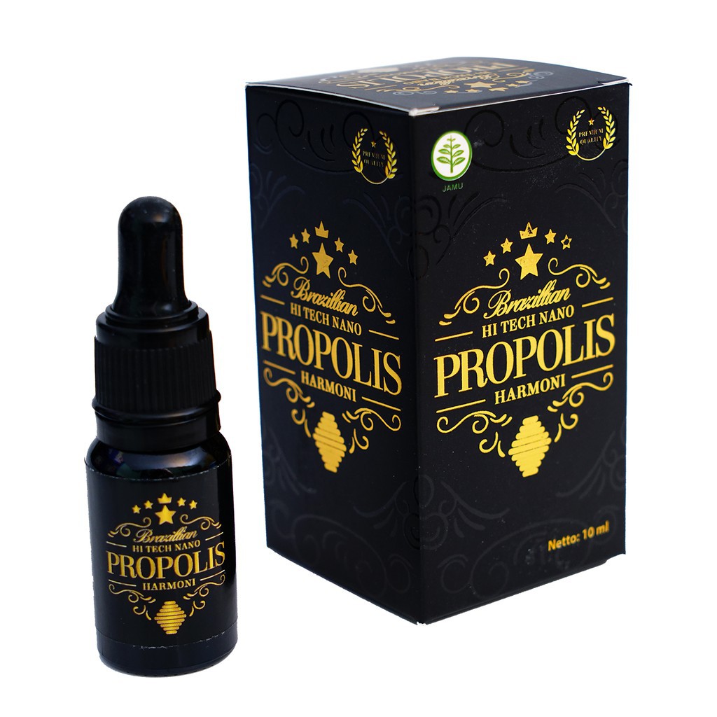 Propolis Hi Tech Nano Propolis Harmoni Premium Nano Green Brazilian 100% Asli 10 ml