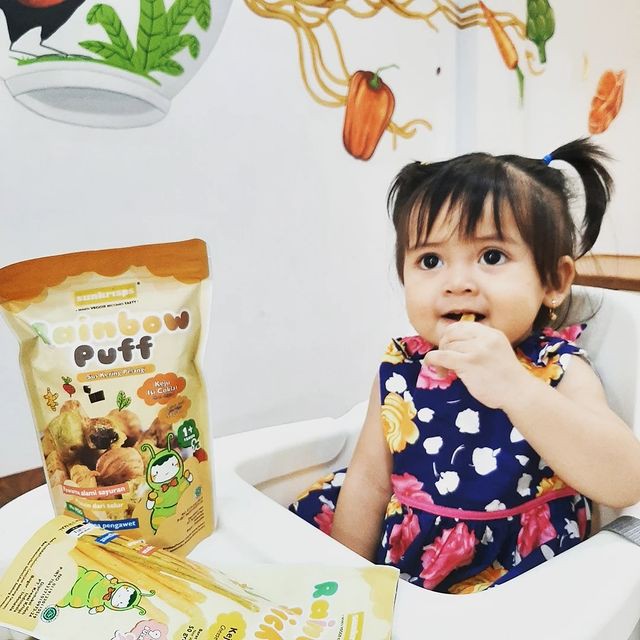 SUNKRISPS RAINBOW PUFF 50GR SNACK SEHAT BAYI | CEMILAN KUE SUS KERING COKLAT KEJU