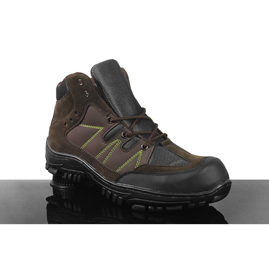 SM88 - Sepatu Boots Murah Termurah Crocodile Maung PDL Coklat Bots Safety Pria Outdoor Hiking Gunung