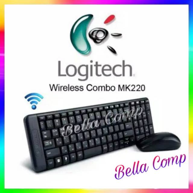 Keyboard keybod key board Wireless Combo plus Mouse Mk220 murah berkualitas