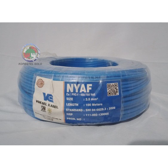Voksel Kabel Listrik NYAF 2.5; 1x2.5 mm² 100M