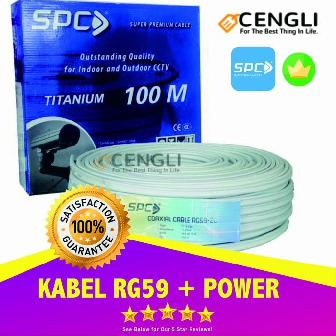 Kabel CCTV RG59 + Power SPC 100M RG 59 100 M