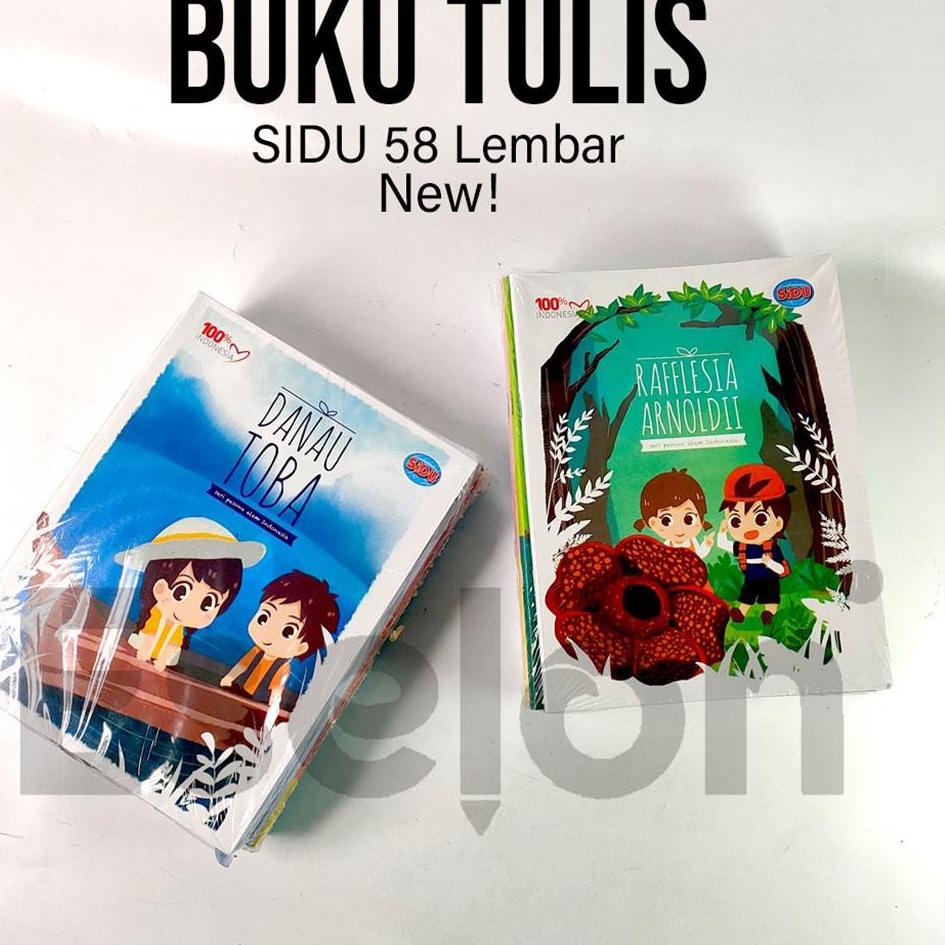 

Berkualitas! 10pcs Buku Tulis SIDU Garis 58lembar / 1pack Buku Tulis SIDU 58lembar