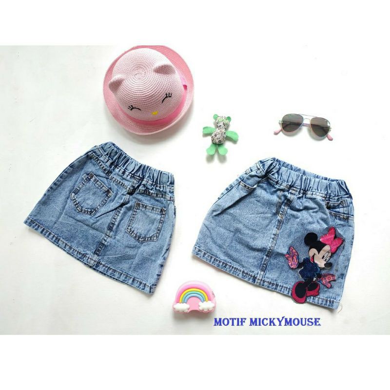 Rok jeans anak pendek snow