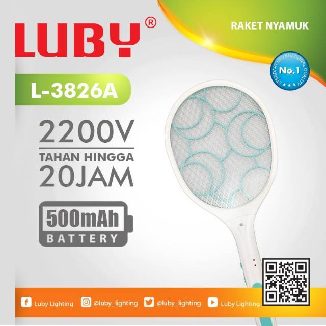 raket nyamuk luby 3826 A