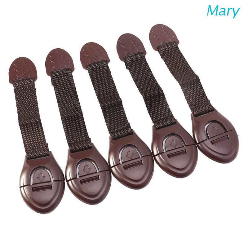 Mary 5Pcs / Set Kunci Pengaman Laci / Lemari / Pintu Untuk Melindungi Bayi / Anak