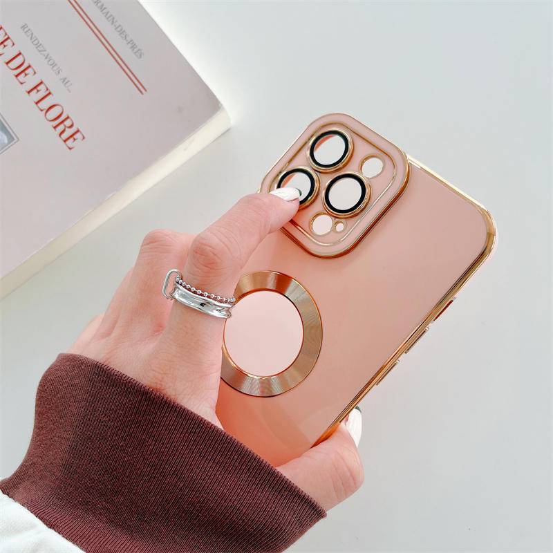 Case Pelindung Kamera Bahan Silikon Warna Polos Untuk iPhone 7 8 Plus SE 2020 2022 SE3 X XS Max XR