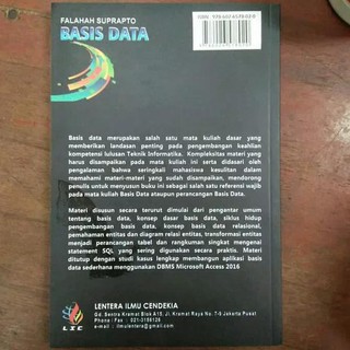 Jual Buku Basis Data By Falahah Suprapto | Shopee Indonesia