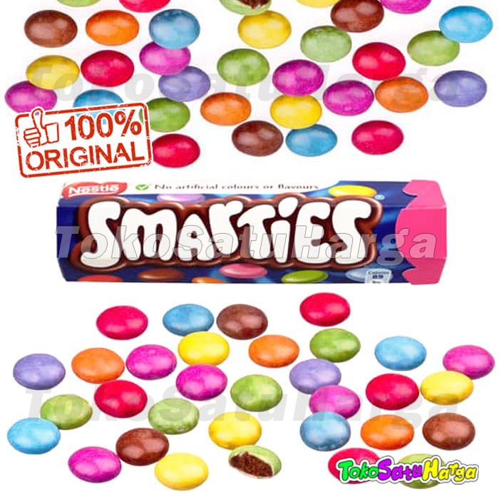 Smarties Coklat Tubes Packs 38gr cokelat Premium Chocolate Snack