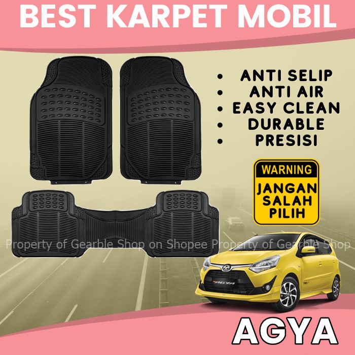 KARPET MOBIL AGYA ALAS LANTAI MOBIL AGYA KARPET AGYA KARPET DASAR MOBIL UNIVERSAL ANTI AIR