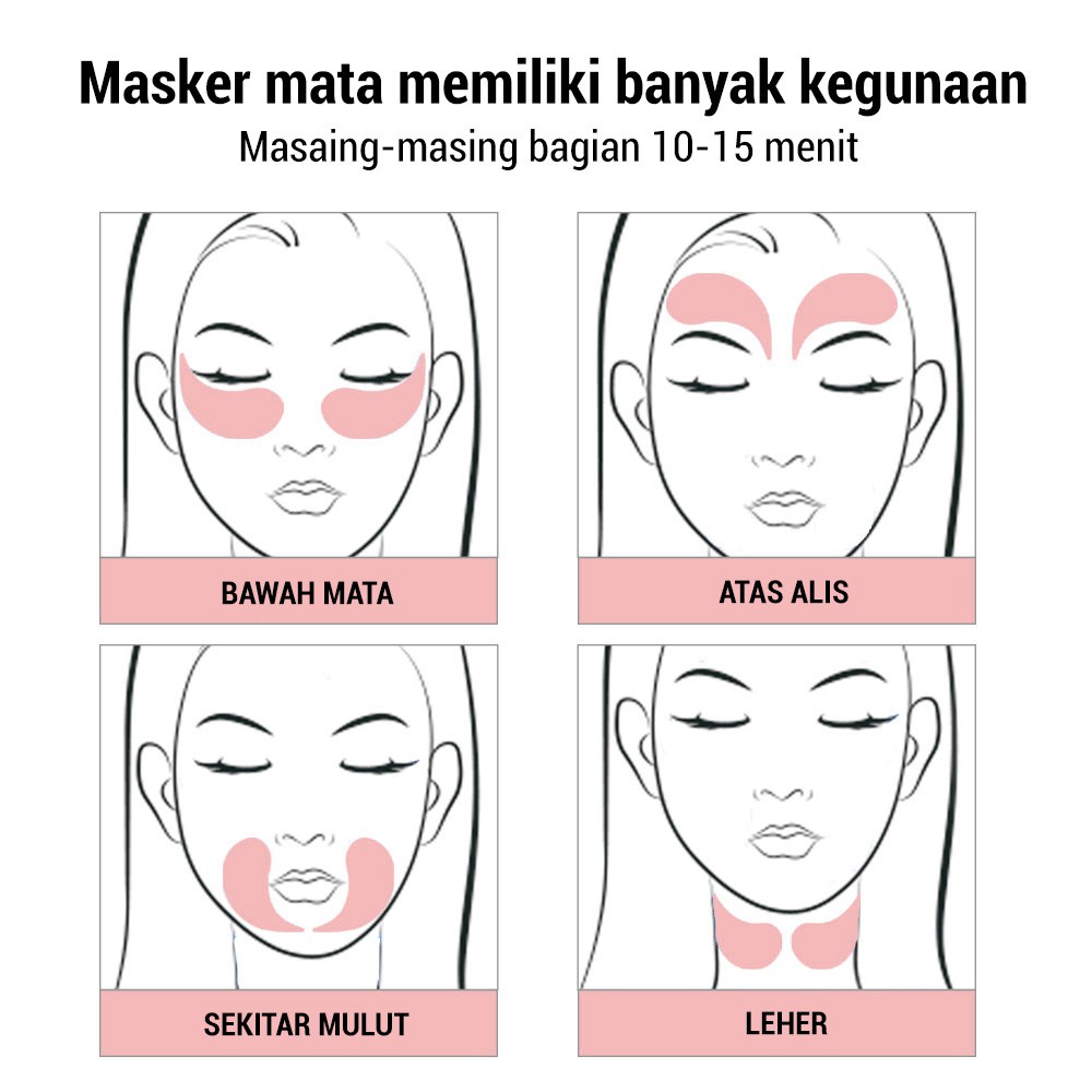 LANBENA Rose Eye Patches Mask Masker Wajah Hydra-Gel - Menyegarkan Anti-kerut Firming Anti-Aging Perawatan Mata