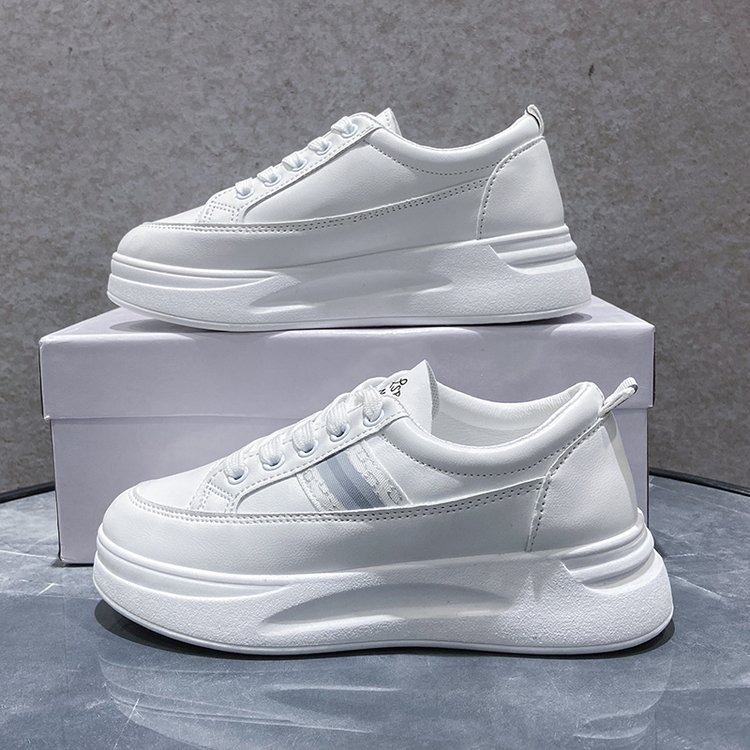 DNY Sepatu Sneakers Putih Wanita Spatu Olahraga Cewek Terbaru Import Korea 0168-Abu