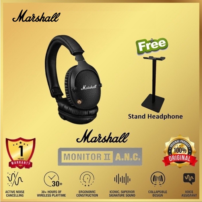 Marshall Monitor II ANC Bluetooth Headphones Headset Monitor 2 ANC