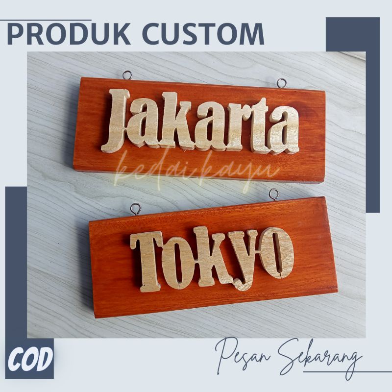 Jual Custom Ukir Nama Kayu Tulisan Kayu Dekorasi Kayu Huruf Kayu Papan