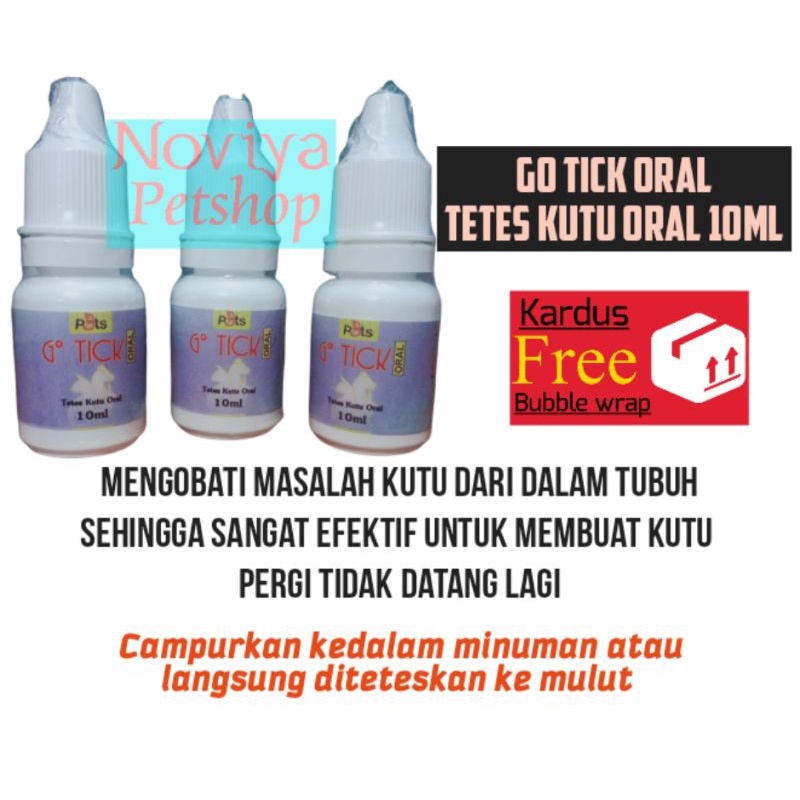 Go Tick Oral / tetes kutu oral kucing anjing 10ml