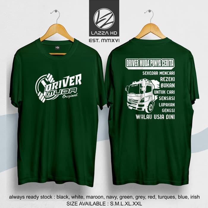 Kaos / Tshirt Distro Hino lohan versi driver muda Terlaris -MA Productions