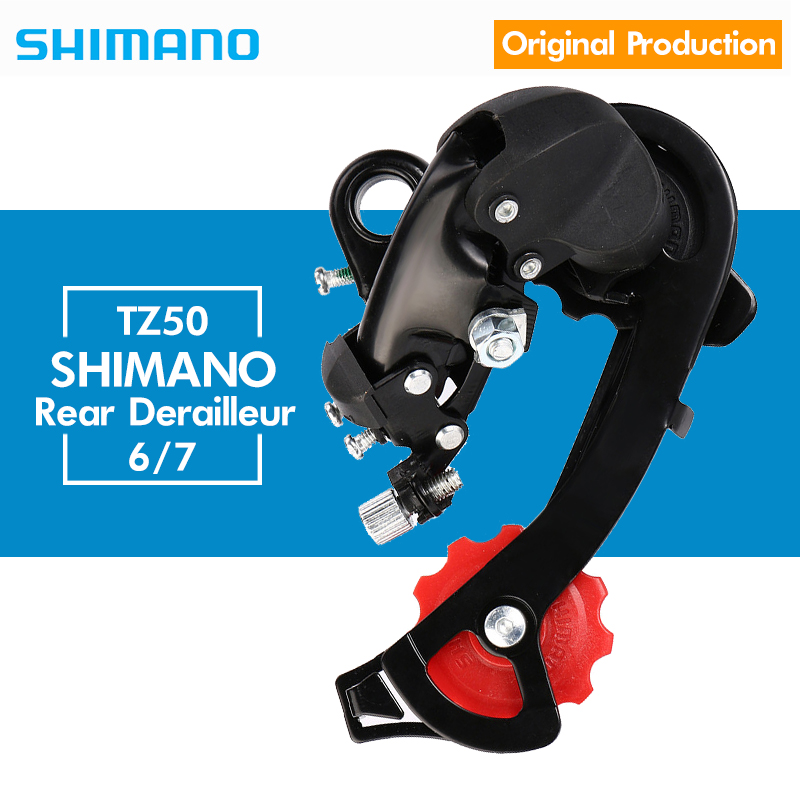 Shimano Sepeda MTB RD-TZ50 Rear Derailleur 6 / 7 Speed