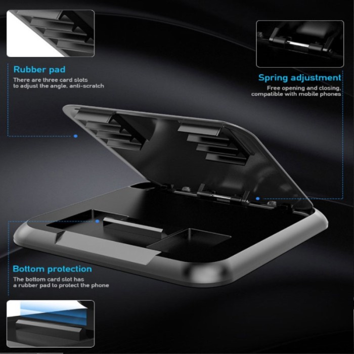 Premium Carbon Car Phone Holder Dashboard Holder SmartPhone GPS Mobil Universal