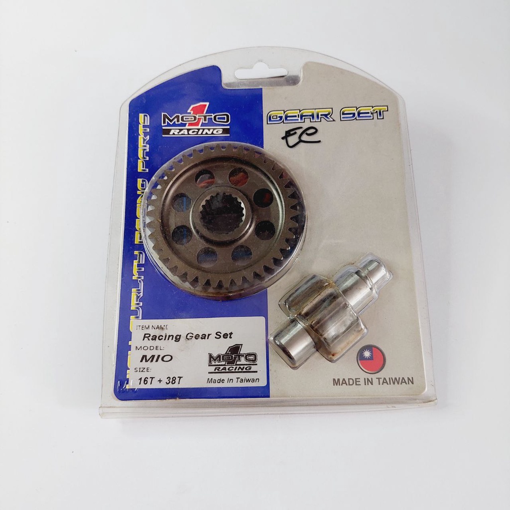 GIR GEAR RATIO RASIO MOTO1 MOTO 1 MIO SOUL NOUVO 16T 38T DRAG BIKE ROAD RACE HARIAN ORIGINAL