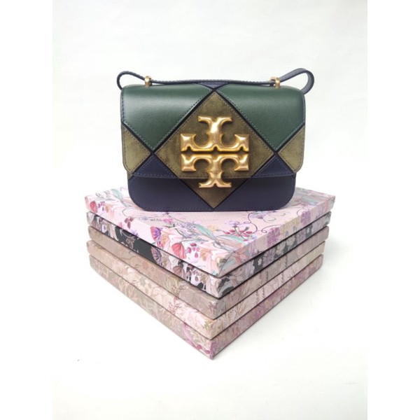 Tas Tory Burch Eleanor Diamond Quilt Small Convertible Shoulder Bag Tory Navy Pine Tree