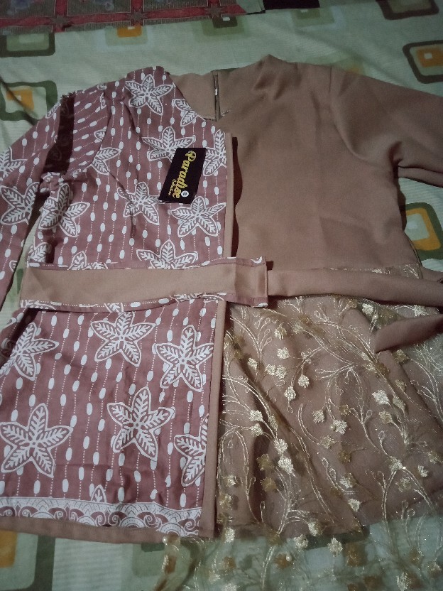 Tey-17 Batik Wanita Asj Sa Hrb026 Kenongo Kemeja Tosca Pendek