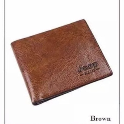 DOMP001 Dompet pria pendek JEEP kualitas Premium harga Murah Import-COKLAT
