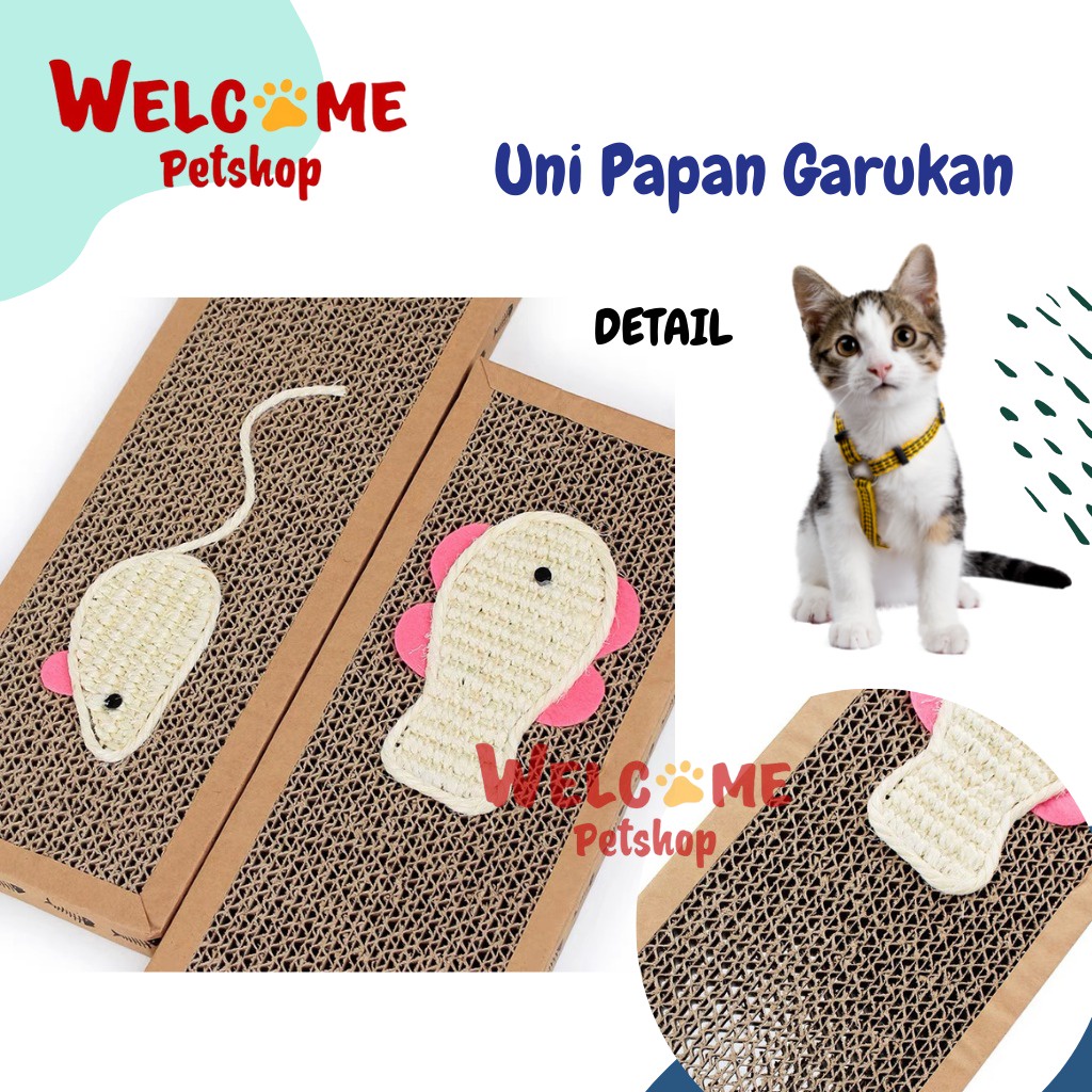 Uni Papan Garukan Kucing Cat Scratcher Kuku Mainan Tempat Tidur Kucing