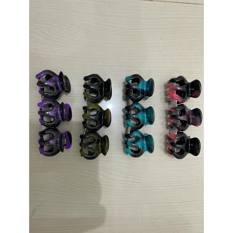 1 Lusin / 12 Pcs Jedai / Mix Warna Jepit rambut / Jepitan Rambut / Aksesoris Rambut Wanita Dewasa/ jedai mix warna