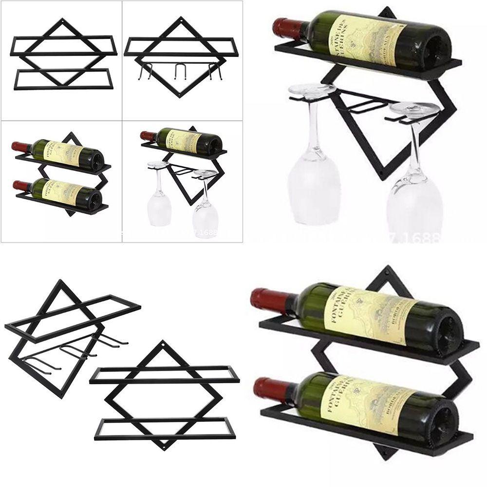 Preva Metal Wine Bottle Holder Eropa Kombinasi Gratis Dekorasi Rumah Bar