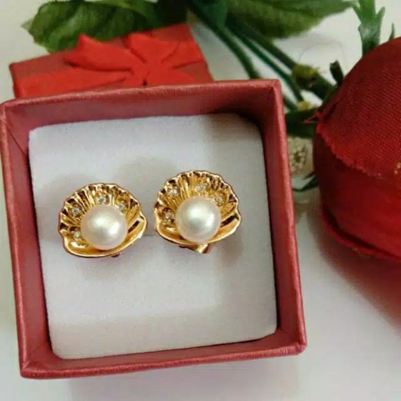 ANTING BENTUK KERANG MUTIARA AIR TAWAR LOMBOK ASLI