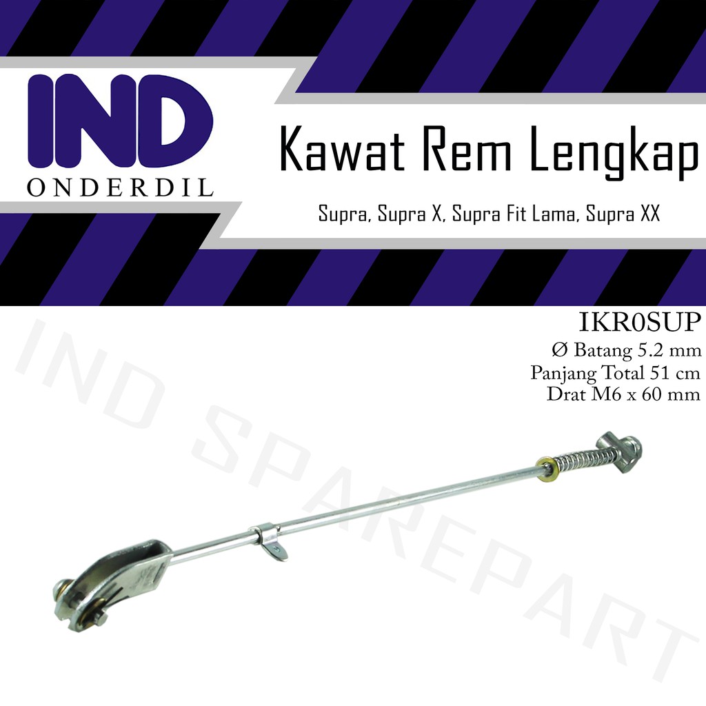 Kawat-Mur-Per Tiang- Rem Belakang Set Supra-X 100-Fit Lama-Old-XX