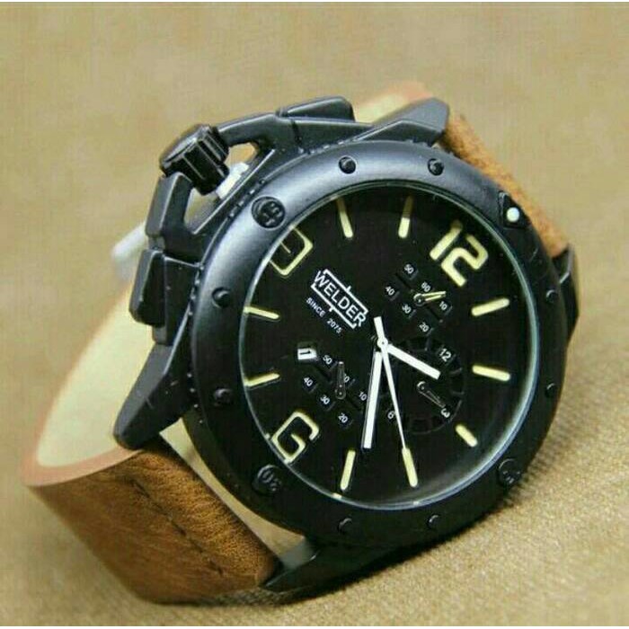 Promo jam tangan welder jtr 395 cokelat Diskon