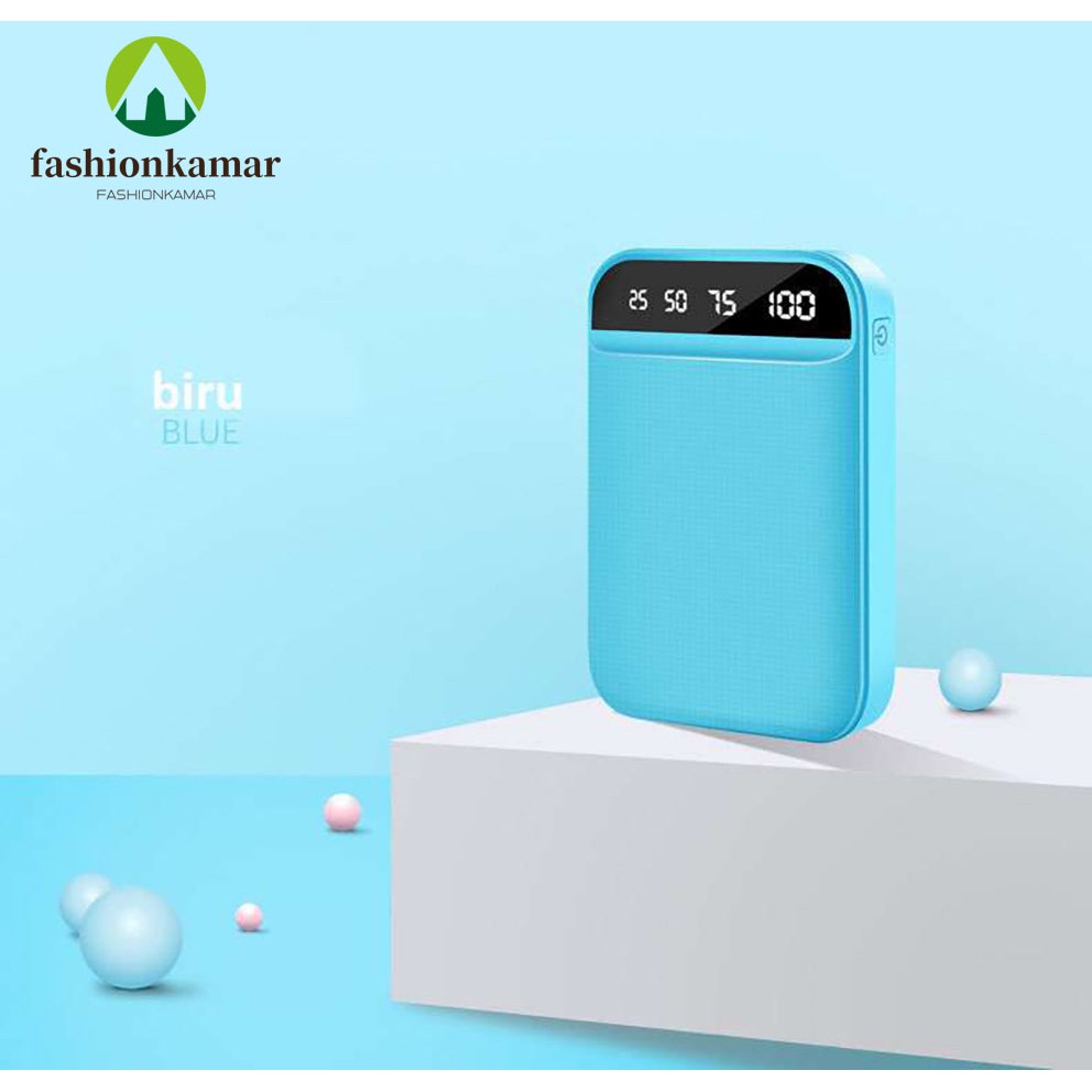 Power Bank Smart Charger Kapasitas 10.000 mAh Fast Charging Indikator Digital Model Persegi