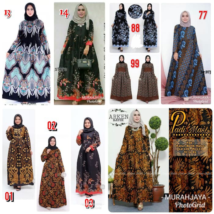 Baju Gamis Wanita | Seragam Batik Wanita | Baju Muslim Gamis Gamis Batik