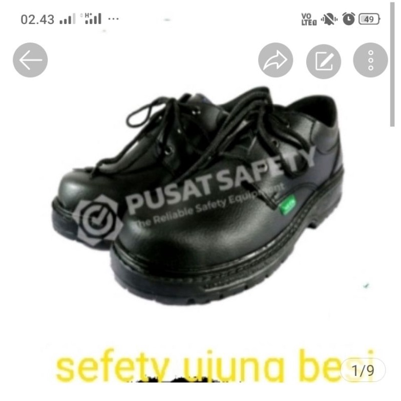 Sepatu Safety Pria Sepatu Safety Kicker Lapangan Proyek Ujung Besi Kicker Sepatu Safety Proyek Ujung Besi - Septy Shoes Boot - Septi Kerja Lapangan Kulit Sintetis Tali