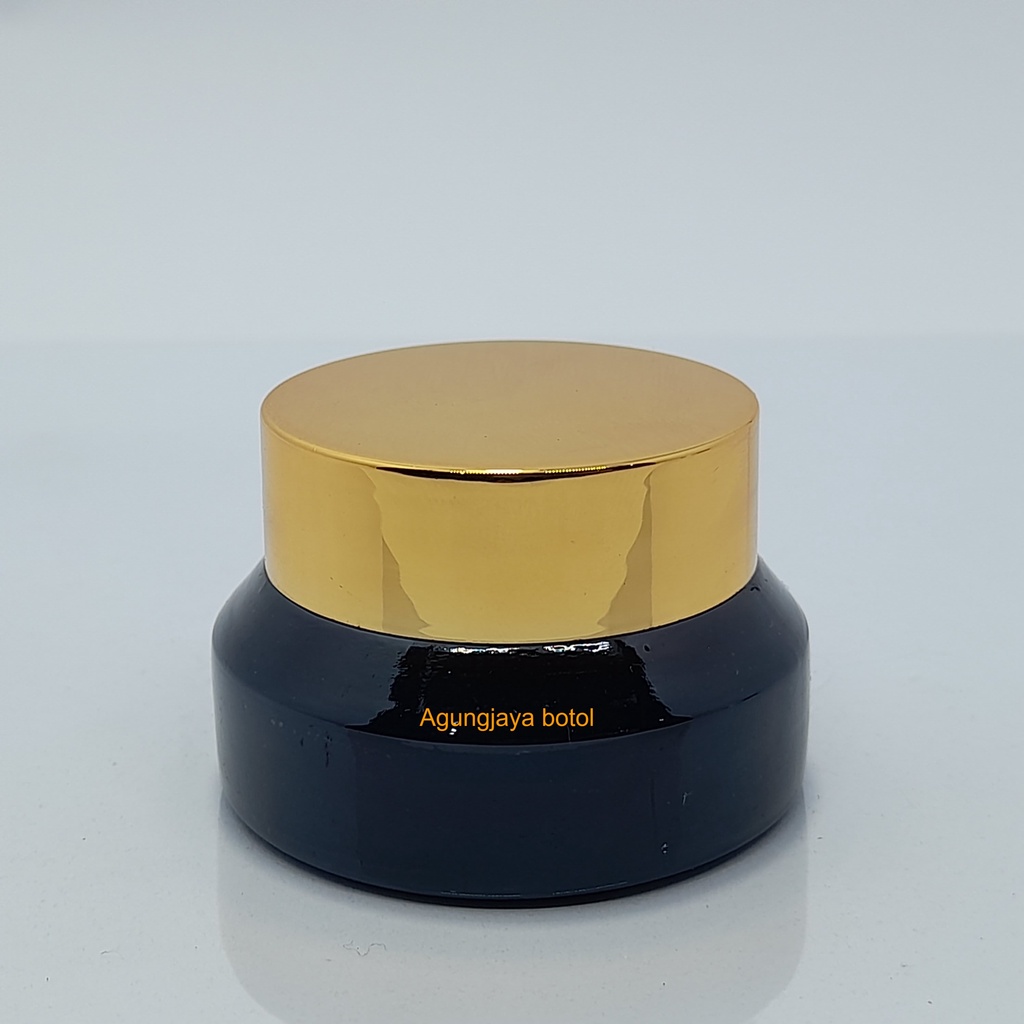 Pot Kaca 15 Gr Gendut Coklat Original / Pot Kaca / Pot Cream Kaca / Pot Krim Wajah / Pot Kosmetik / 