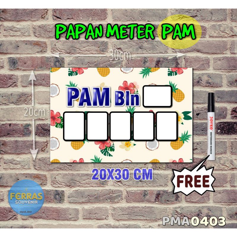 

Ferras Papan Meter Listrik PLN PAM motif Unik - Tropical 03