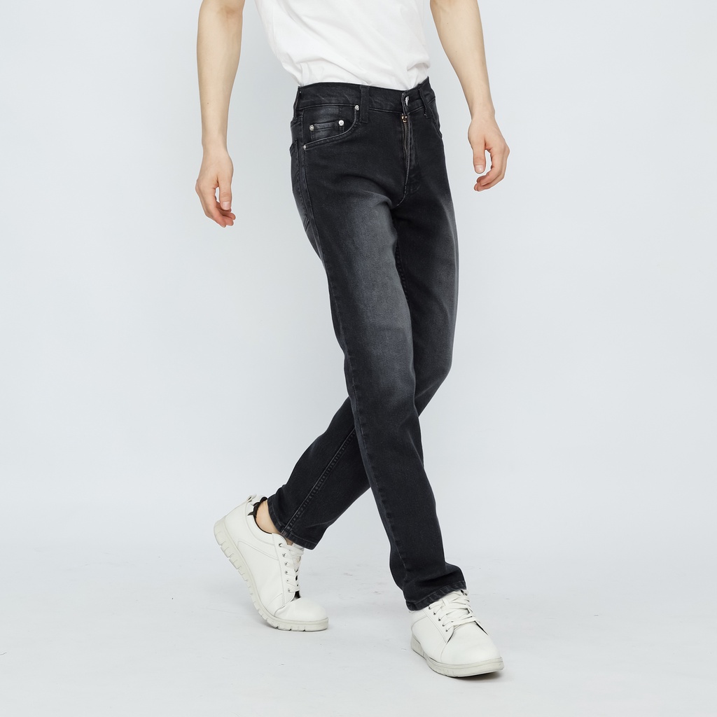 Fathco -  Celana Denim Slim fit Pria Black Scrub