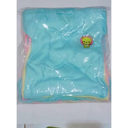 NJA 1 LUSIN sporot setali kaos harian bayi lengan pendek / baju rumah bayi warna / kaos oblong bayi