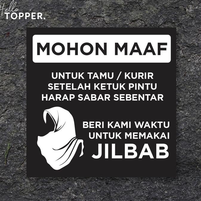 

Beri Waktu Memakai Jilbab Hijab Sign Board Akrilik Label Sign Printed helloto99 Buru Order