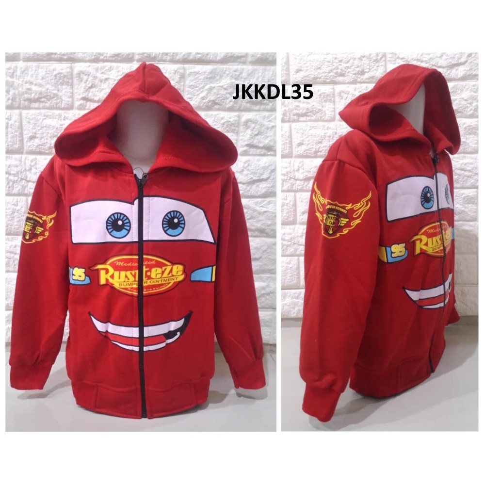 JKKDL35 - Jaket Anak Red CARS Rusteze