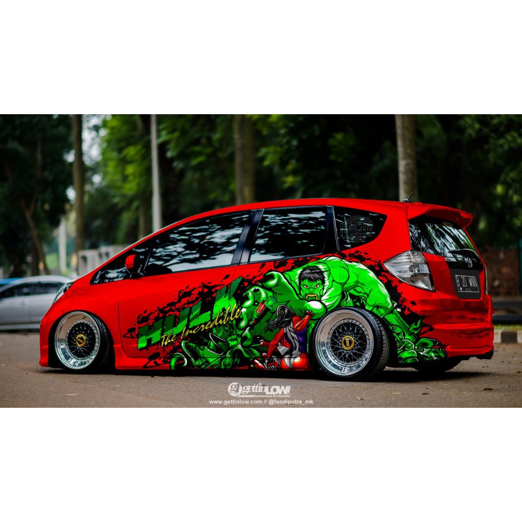 DECAL STICKER STRIPP MOBIL HONDA JAZZ HULK Shopee Indonesia