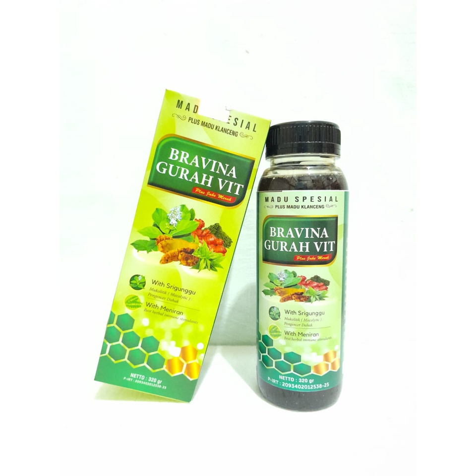 

BRAVINA GURAH VIT OBAT ORIGINAL 320 GRAM - BATUK. ASMA. FLU