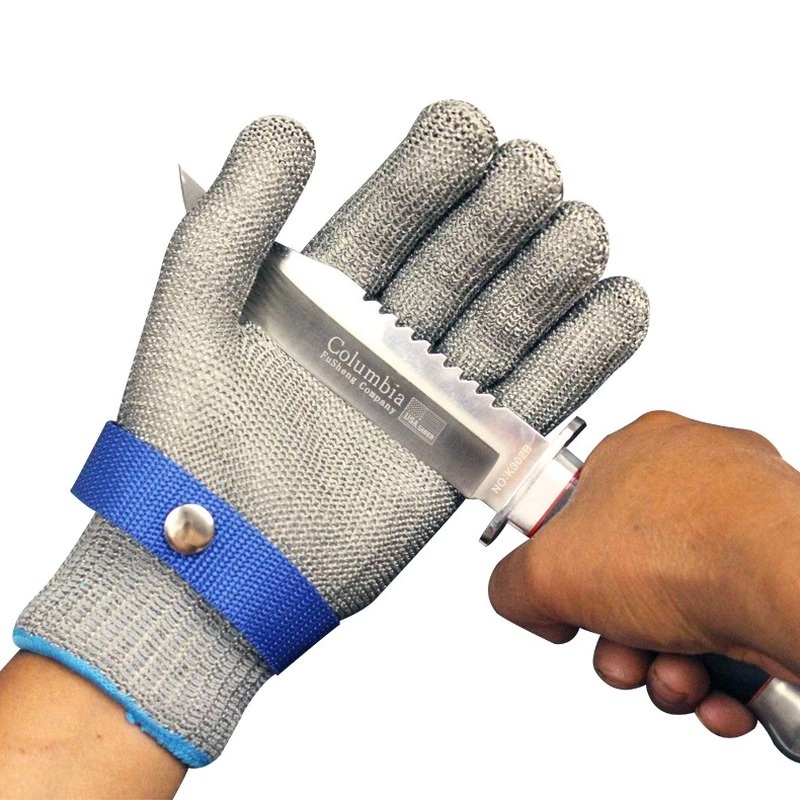 SDu6 Batex Sarung Tangan Pengaman Anti Goresan Pisau Gloves Safety Cut Resistant Stainless Steel L Bx103 Blue By Pro